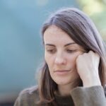 Individual psychotherapy thoughtful woman